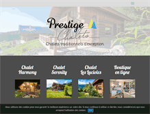 Tablet Screenshot of prestige-chalets.com